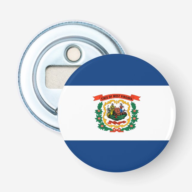 West Virginia State Flag Design Bottle Opener (Front)