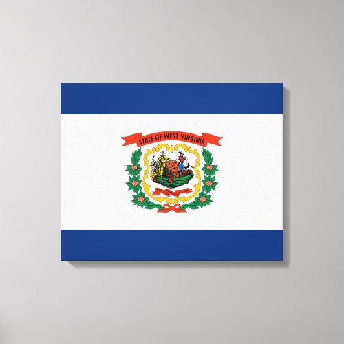 West Virginia State Flag Design Canvas Print