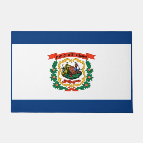 West Virginia State Flag Design Doormat