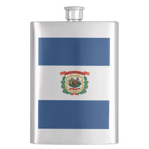 West Virginia State Flag Design Flask