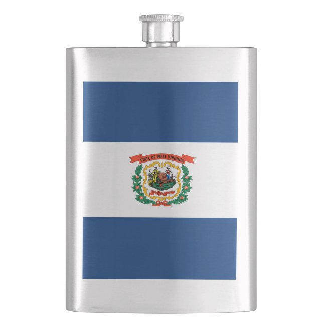 West Virginia State Flag Design Flask (Front)