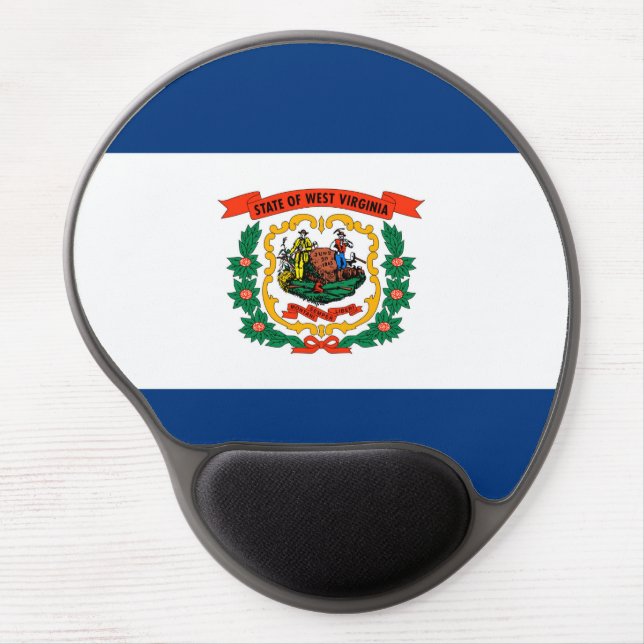 West Virginia State Flag Design Gel Mouse Pad (Front)