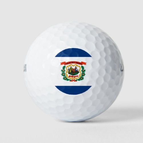 West Virginia State Flag Design Golf Balls