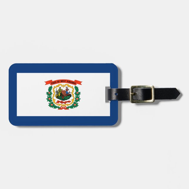 West Virginia State Flag Design Luggage Tag (Front Horizontal)