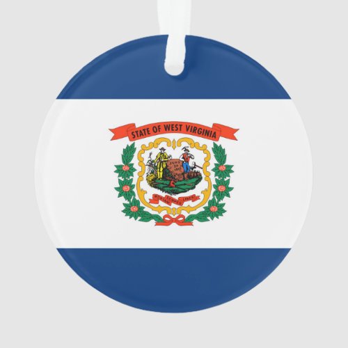 West Virginia State Flag Design Ornament