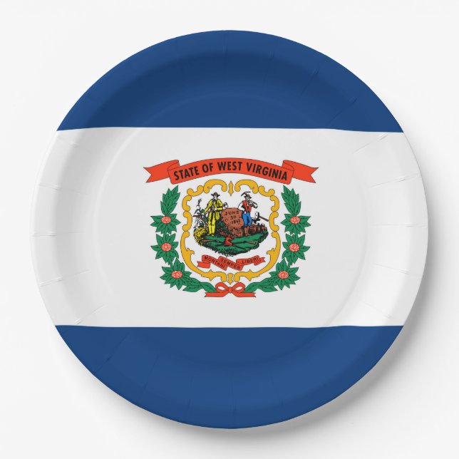 West Virginia State Flag Design Paper Plates (Front)
