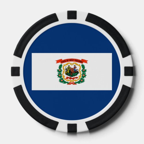 West Virginia State Flag Design Poker Chips