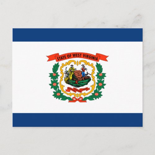 West Virginia State Flag Design Postcard