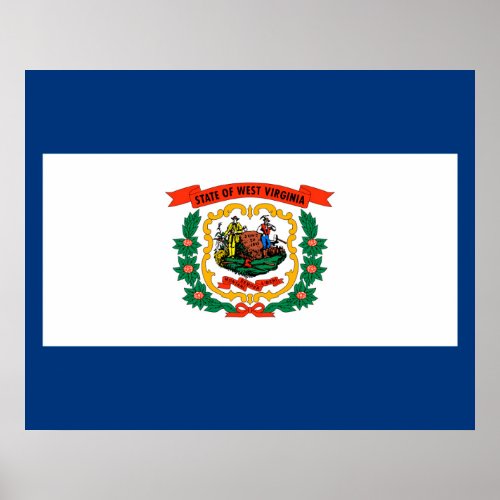 West Virginia State Flag Design Poster
