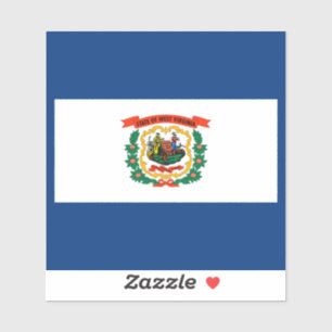 West Virginia State Flag Design Sticker