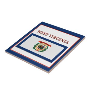 West Virginia State Flag Design Tile by Americanliberty at Zazzle