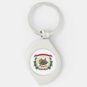 West Virginia State Flag Keychain