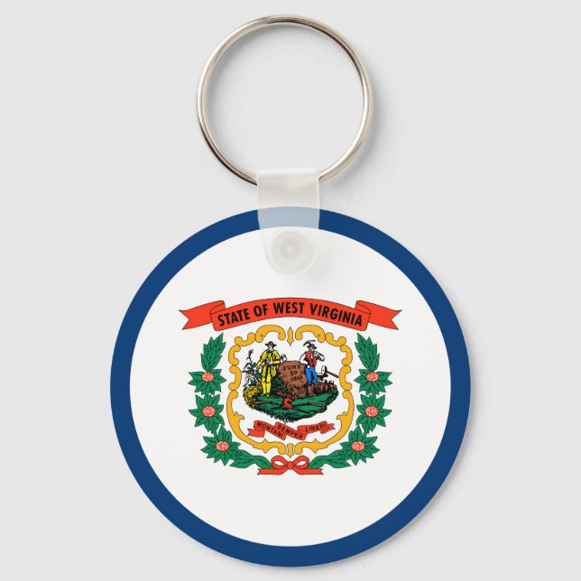 West Virginia State Flag Keychain (Front)