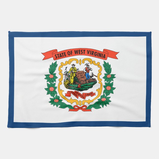 West Virginia State Flag Kitchen Towel (Horizontal)