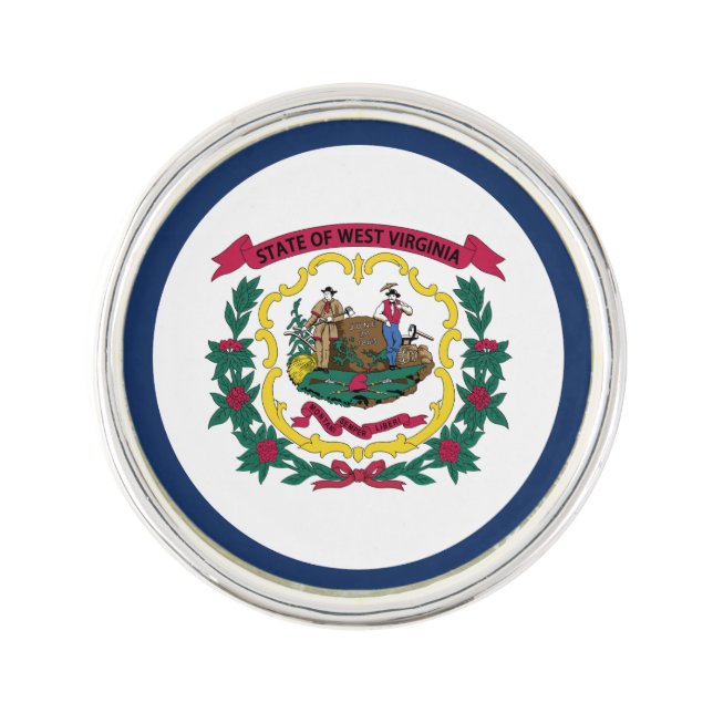 West Virginia State Flag Lapel Pin (Front)