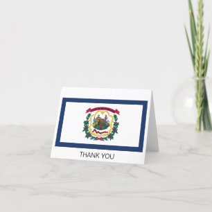 West Virginia State Flag Letterpress Thank You Card