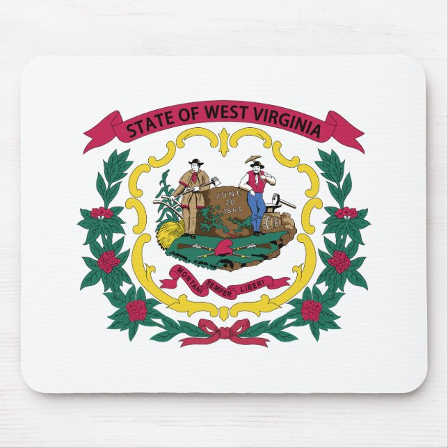 West Virginia State Flag Mouse Pad (Front)