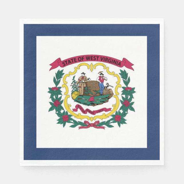 West Virginia State Flag Napkins (Front)