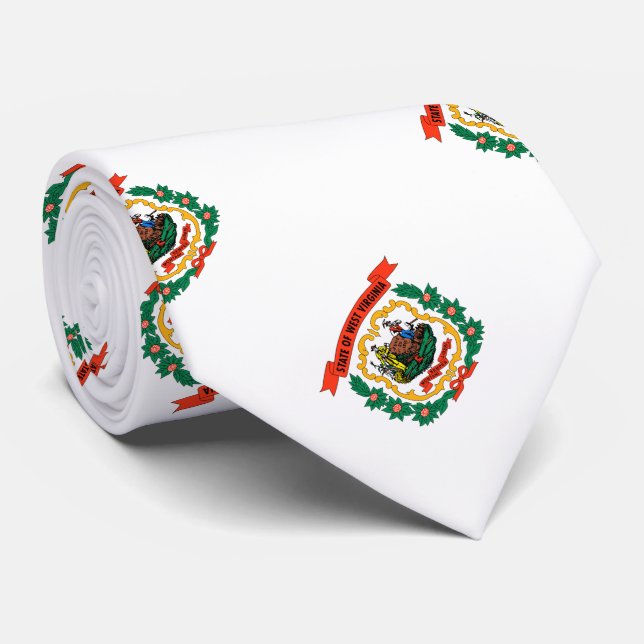 West Virginia State Flag Neck Tie (Rolled)