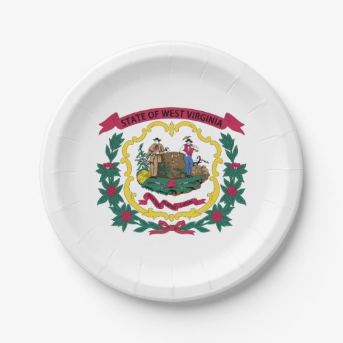 West Virginia State Flag Paper Plates