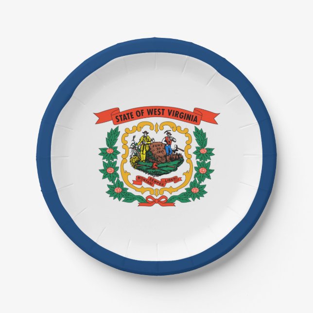 West Virginia State Flag Paper Plates (Front)