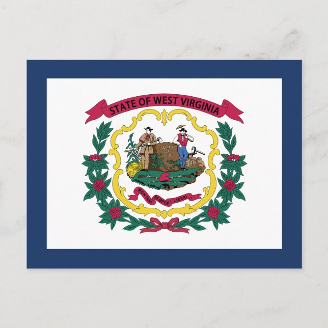 West Virginia State Flag Postcard (Front)