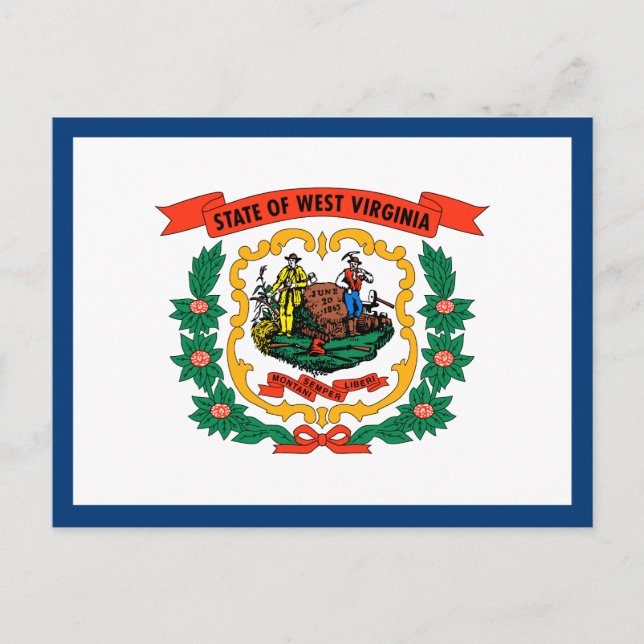 West Virginia State Flag Postcard (Front)