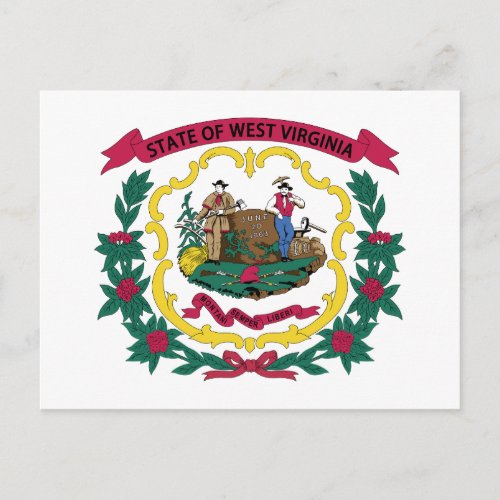 West Virginia State Flag Postcard