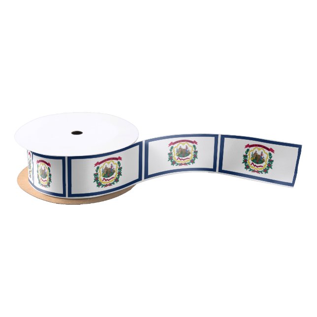 West Virginia State Flag Satin Ribbon (Spool)