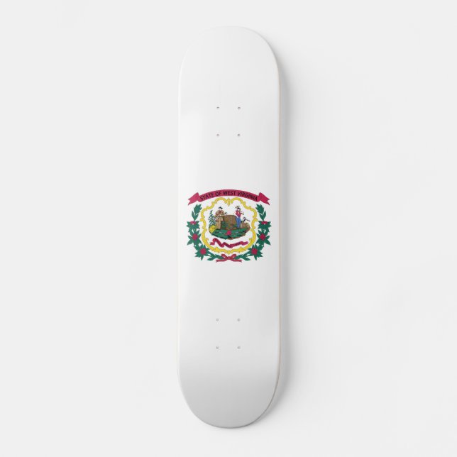 West Virginia State Flag Skateboard (Front)
