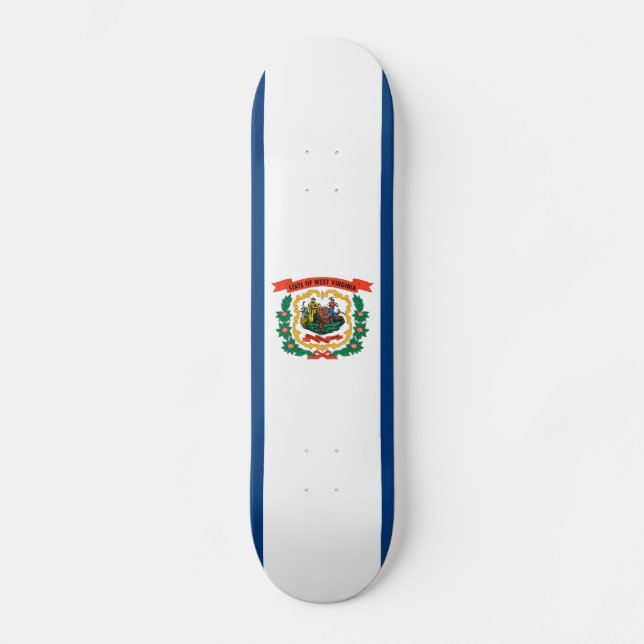 West Virginia State Flag Skateboard (Front)