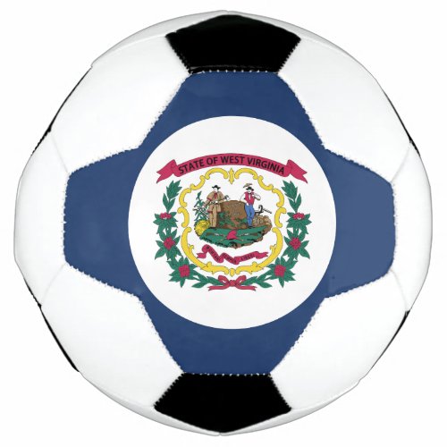 West Virginia State Flag Soccer Ball