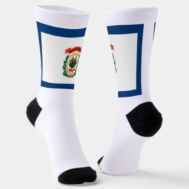 West Virginia State flag Socks (Angled)