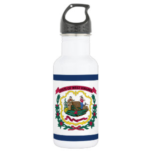 West Virginia State Flag Stainless Steel Water Bottle