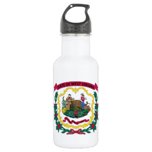 West Virginia State Flag Stainless Steel Water Bottle