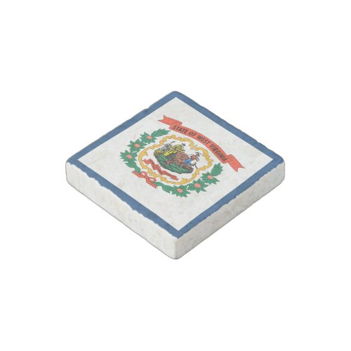 West Virginia State Flag Stone Magnet