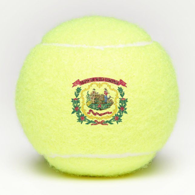 West Virginia State Flag Tennis Balls (Front)