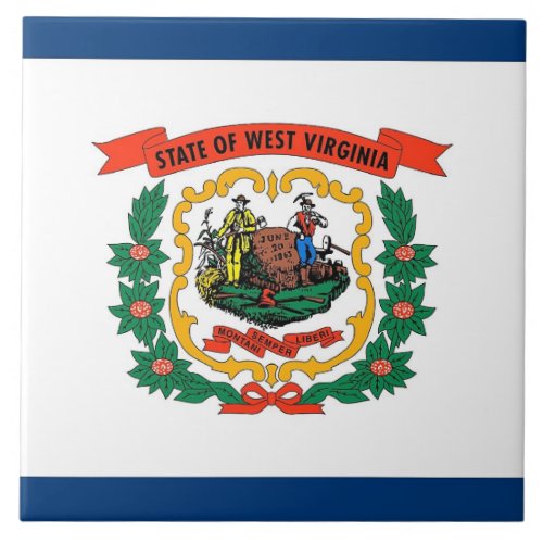 West Virginia State Flag Tile