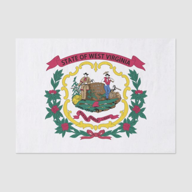 West Virginia State Flag Tissue Paper (Front)