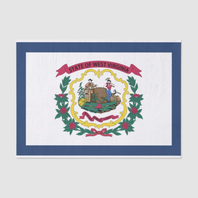 West Virginia State Flag Tissue Paper (Front)