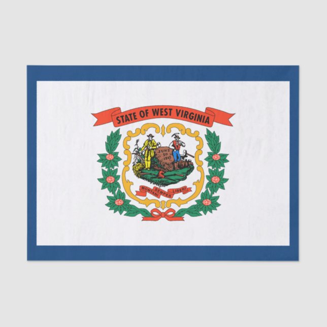 West Virginia State Flag Tissue Paper (Front)