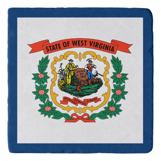West Virginia State Flag Trivet (Front)
