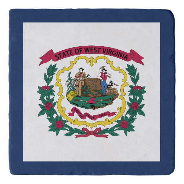 West Virginia State Flag Trivet (Front)