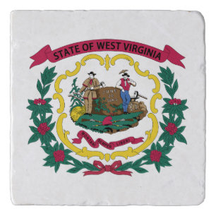 West Virginia State Flag Trivet