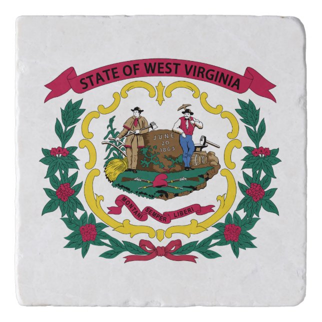 West Virginia State Flag Trivet (Front)
