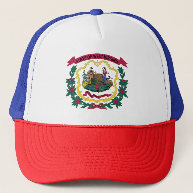 West Virginia State Flag Trucker Hat (Front)
