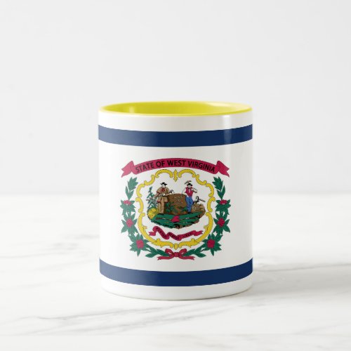 West Virginia State Flag Two_Tone Coffee Mug