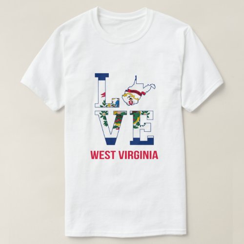 West Virginia state love USA T_Shirt