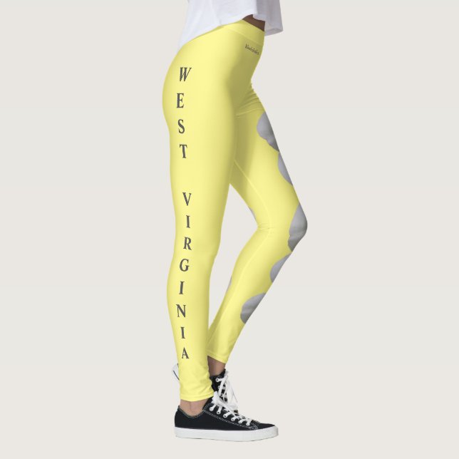 West Virginia State Rhododendron Flower Leggings (Right)