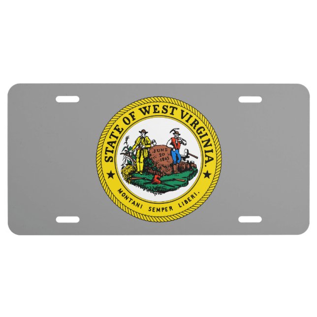West Virginia State Seal License Plate (Front)